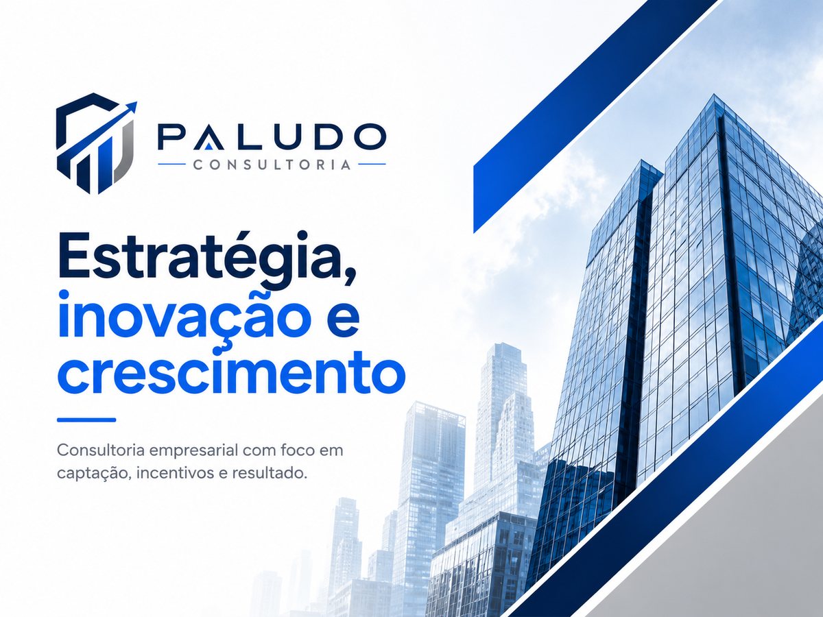 Flyer institucional da Paludo Consultoria